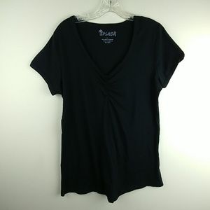 215.  Splash fashion tee - Size 2X Black